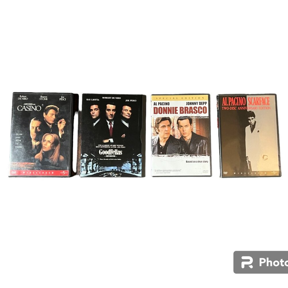 4-DVD Mafia Bundle: Casino, GoodFellas, Donnie Brasco, Scarface 2-Disc Anniv Ed